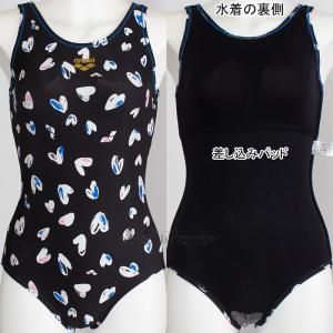 �A���[�i arena �t�B�b�g�l�X���� ���f�B�[�X M�T�C�Y AS6SWF21L �u���b�N�~�S�[���h BKGD �n�[�g�� �����s�[�X���� U�o�b�N /2026SS