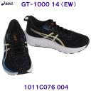 �A�V�b�N�X ASICS �����j���O�V���[�Y 1011C076 003 GT-1000 14 EXTRA WIDE �G�N�X�g�����C�h BLACK/YAMABUKI �u���b�N /2026SS