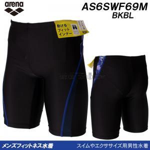 �A���[�i arena �t�B�b�g�l�X���� �����Y M�T�C�Y AS6SWF69M �u���b�N�~�u���[ BKBL �n�[�t���b�O ������t�B�b�g�C���i�[ ���j �X�C�~���O /2026SS